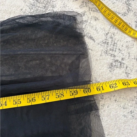 Lulus Simply Delighted Black Mesh Ruffled Backless Maxi Dress Size Medium Formal - Picture 8 of 10